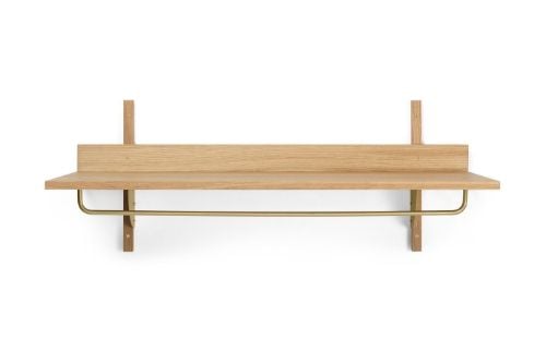 Ferm Living Sector Rack Shelf B: 87 cm - Oak/Brass