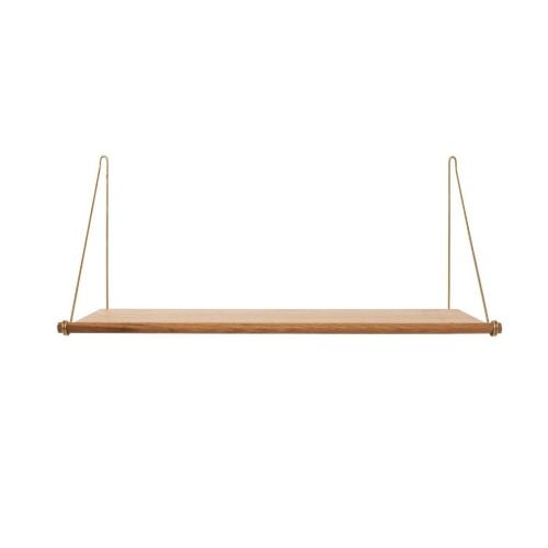 We Do Wood Loop Regal L: 72 cm - Eiche/Messing