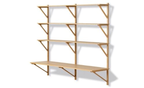 Fredericia Furniture BM29 Børge Mogensen Regal mit Schreibtisch B: 149 cm – Lackierte Eiche