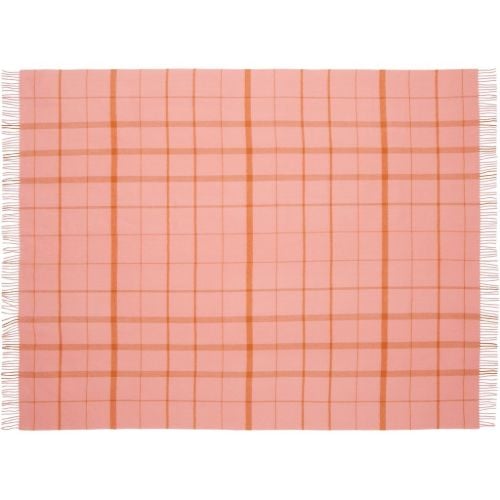 Silkeborg Uldspinderi Warp and Weft Love Plaid 130x190 cm - Koralle/Bernstein