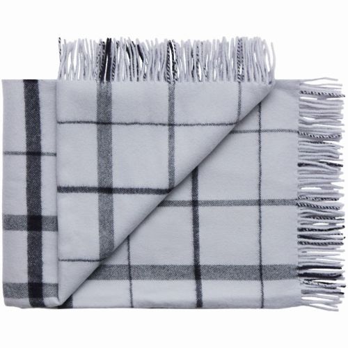 Silkeborg Uldspinderi Warp and Weft Stable Plaid 130x190 cm - Concrete/Midnight