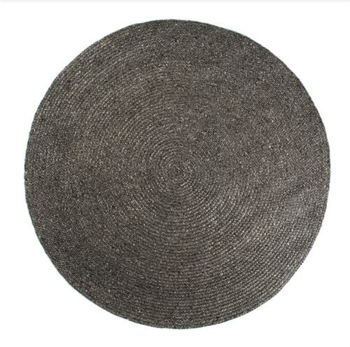 HC Interior Rugs Stavanger Håndlavet Tæppe Ø: 240 cm - Dark Grey