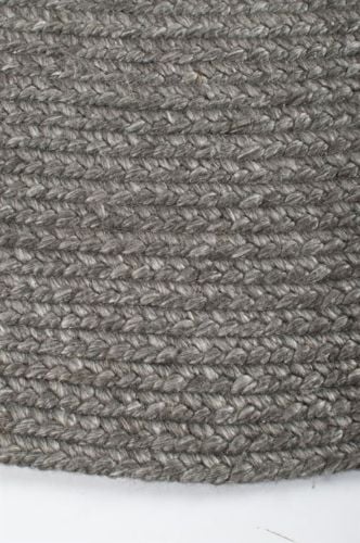 HC Carpets Stavanger Handgefertigter Teppich Ø: 200 cm – Dunkelgrau