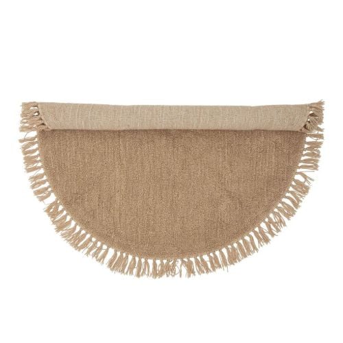 Bloomingville Lenea Teppich Wolle Ø: 110 cm - Braun