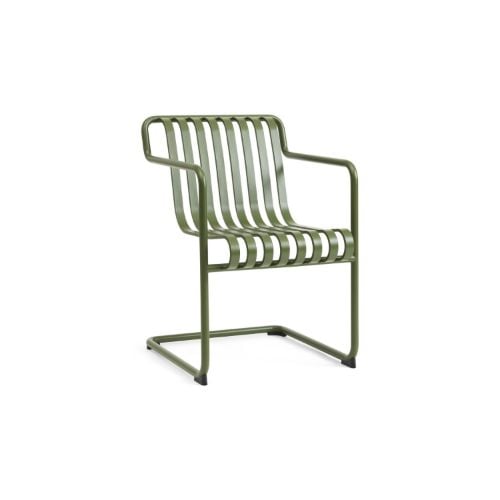 HAY Palissade Cantilever Dining Armchair H: 80 cm - Olive