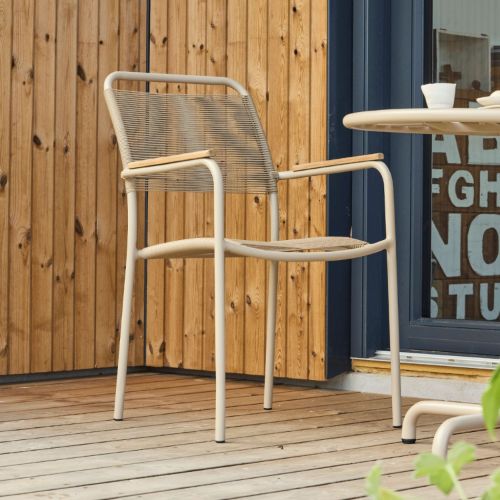 Mandalay Verona Gartenstuhl H: 86,5 cm - Teak/Taupe