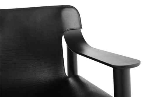 HAY Bernard Loungesessel SH: 40 cm – Tiefschwarz lackiertes Massiv/Eiche OUTLET