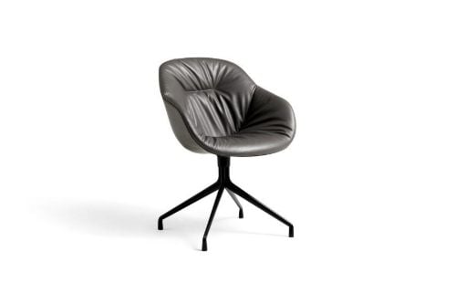 HAY AAC121 Soft About a Chair Spisebordsstol Polstret  - Black Powder Coated Aluminium/Silk SIL0855 OUTLET