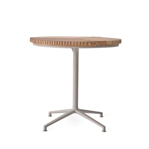 Vipp 717 Open-Air Café Table Ø: 75 cm - Teak/Pulverlakeret Aluminium UDSOLGT FOR SÆSON 2026