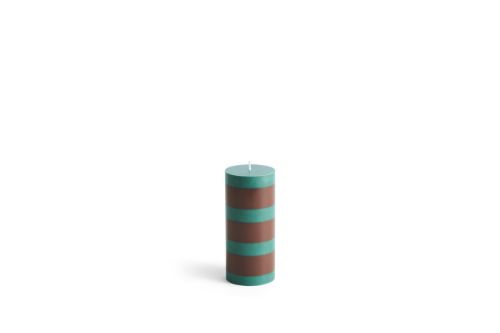HAY Column Candle Small H: 15 cm - Off-white and red OUTLET