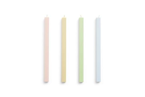 HAY Square Candle Set of 4 pcs H: 24 cm - Pastel OUTLET
