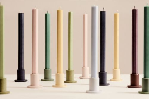 HAY Square Candle 4er Set H: 24 cm - Pastell OUTLET