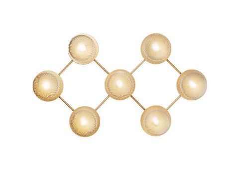 Nuura Liila 7 Wand-/Deckenleuchte 94x55cm - Nordic Gold/Optic Clear OUTLET