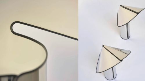 FLOS Chiara T Tischlampe H: 41cm - Roségold/Oxidroter Rand OUTLET
