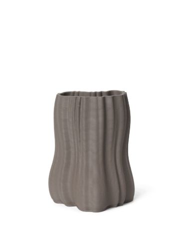 Ferm Living Moire Vase Small H: 20 cm - Anthracite OUTLET