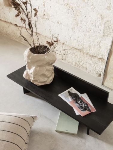 Ferm Living Berg Keramikskulptur niedrig 35x8 cm - Schwarz OUTLET