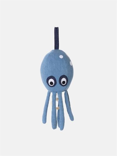 Ferm Living Octopus Music Mobile H: 12 cm - Denim OUTLET