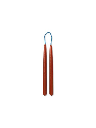 Ferm Living Dipped Candles Set of 8 H: 15 cm - Rust OUTLET
