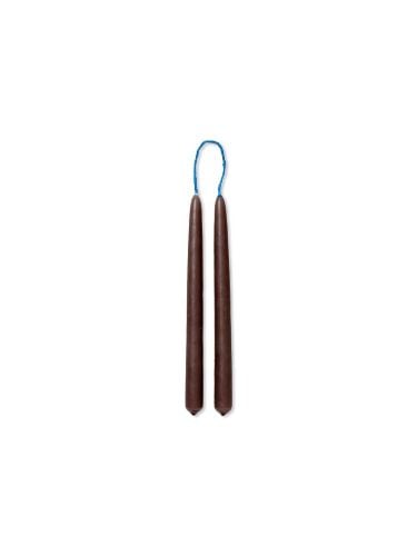 Ferm Living Dipped Candles Set of 8 H: 15 cm - Brown OUTLET