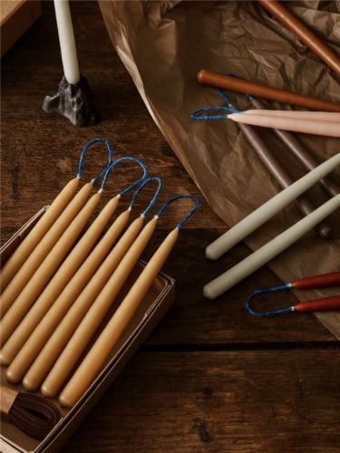 Ferm Living Tauchkerzen-Set, 8 Stück, H: 15 cm – Braun OUTLET