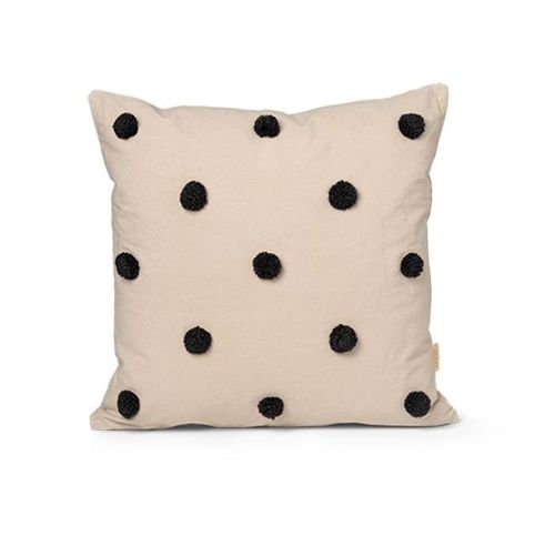 Ferm Living Dot Tufted Cushion 48x48 cm - Sand Black OUTLET