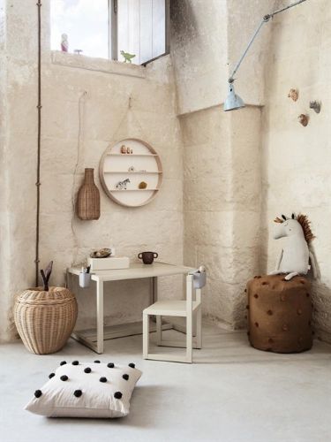 Ferm Living Dot Tufted Kissen 48x48 cm - Sandschwarz OUTLET