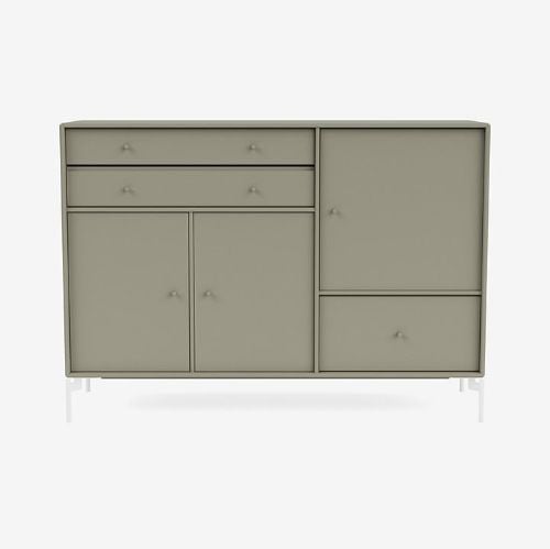 Montana Mega 201202 Beistelltisch mit Beinen 115,2x38 cm - 144 Fenchel / Schnee
