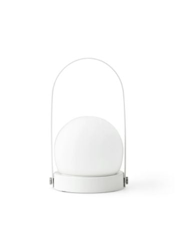 UDGÅR med lager Audo Copenhagen Carrie LED Lampe Portable Ø: 13,5 cm - White UDSTILLINGSMODEL OUTLET
