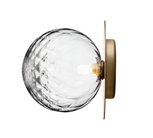 Nuura Liila 1 große Wand-/Deckenleuchte Ø: 24,5 cm – Nordic Gold/Optic Clear OUTLET