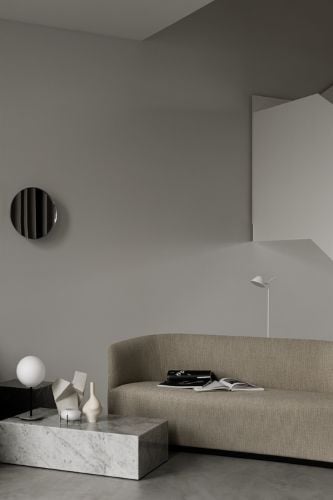 Audo Copenhagen TR Bulb Tischlampe H: 41 cm – Matt Opal/Grå Marmor OUTLET