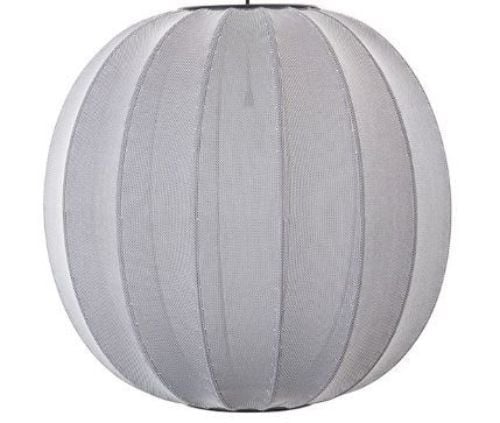 Von Hand gestrickter runder Boden, mittelgroß, Ø: 60 cm – Silber OUTLET