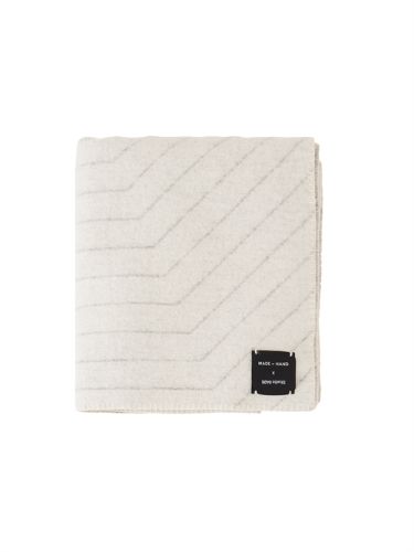 Made By Hand Pinstripe Throw 140x190 cm - White OUTLET