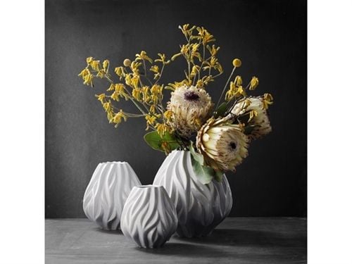 Morsø Vase Flame H: 15 cm - Weiß OUTLET