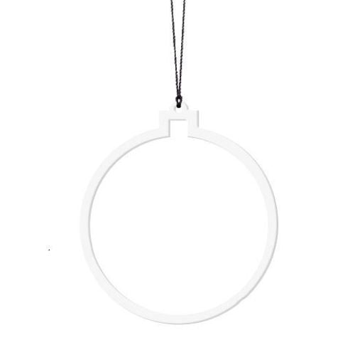 Felius Julekugle Ophæng 2 stk H: 7 cm - Hvid  OUTLET