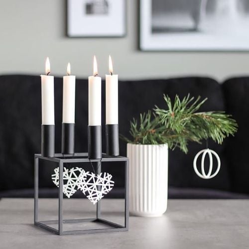 Felius Weihnachtsherzen hängend 2 Stück H: 7,6cm - Stahl OUTLET