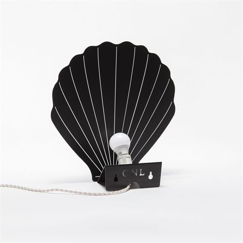 Goodnight Light Decoupage Muschellampe H: 30 cm - Schwarz OUTLET