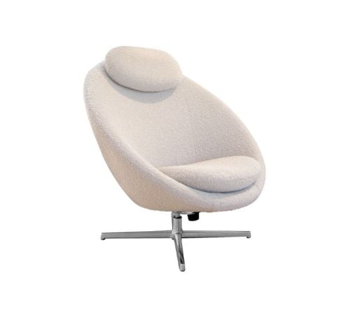 Cane-line Indoor Pace Loungestol inkl. Nakkehynde - White/Polished Aluminium