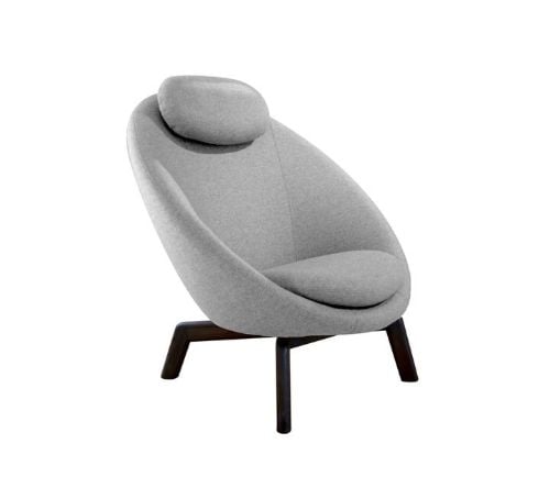 Cane-line Indoor Pace Loungestol inkl. Nakkehynde - Light Grey/Dark Brown Mahogany