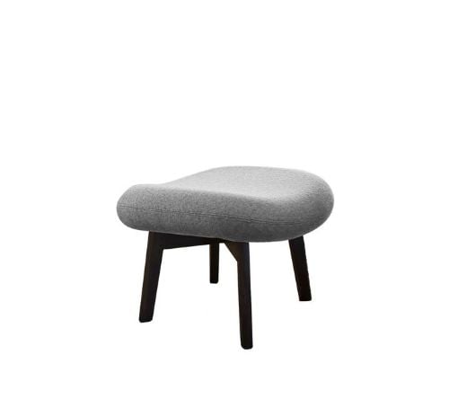 Cane-line Indoor Pace Fodskammel H: 45 cm - Light Grey/Dark Brown Mahogany