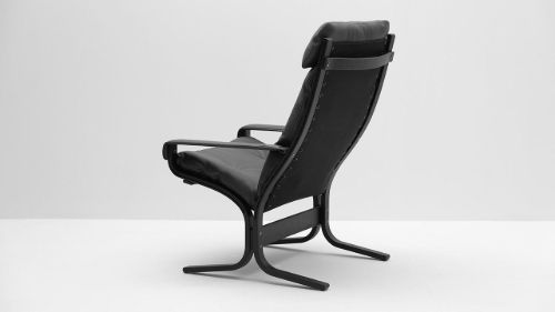 LK Hjelle Siesta Classic Sessel Hoch mit Armlehnen SH: 45 cm – Schwarz/Elmo Rustical Grau