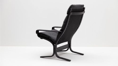 LK Hjelle Siesta Classic Sessel hoch mit Armlehnen SH: 45 cm – Schwarz/Elmo Rustical Black