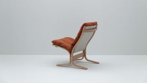 LK Hjelle Siesta Classic Sessel niedrig SH: 45 cm – Natur/Dünen-Rost