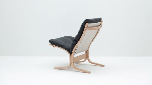 LK Hjelle Siesta Classic Sessel niedrig SH: 45 cm – Natur/Dünen Anthrazit