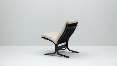 LK Hjelle Siesta Classic Sessel niedrig SH: 45 cm – Schwarz/Prescott Elfenbein