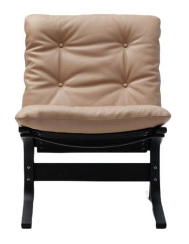 LK Hjelle Siesta Classic Lænestol Lav  - Black/Hemsen Anilin Sand