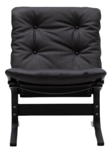 LK Hjelle Siesta Classic Lænestol Lav  - Black/Hemsen Anilin Black