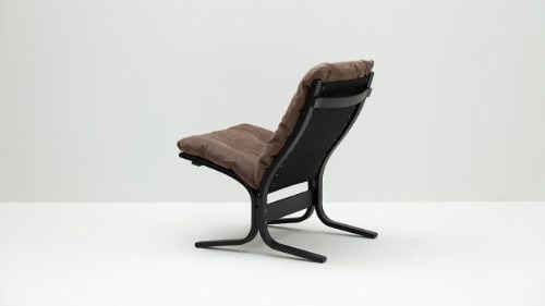 LK Hjelle Siesta Classic Sessel niedrig SH: 45 cm – Schwarz/Dünen Dunkelbraun