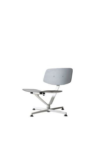raawii Arba Lounge Chair H: 72 cm - Light grey base / anthracite shell
