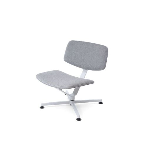 raawii Arba Lounge Chair H: 72 cm - Grey/Light Grey Aluminium