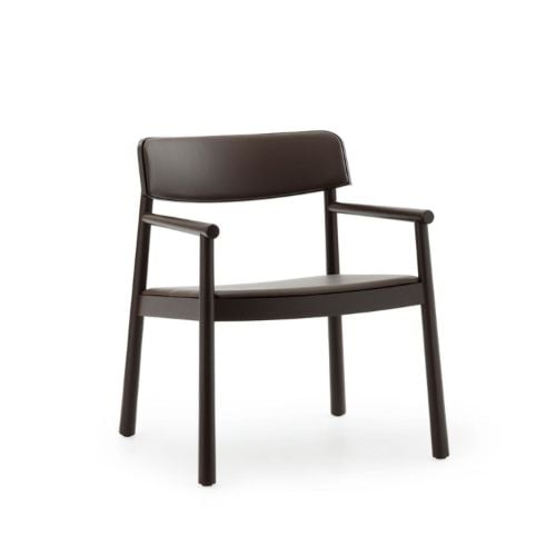 Normann Copenhagen Timb Lounge Chair - Esche/Braun/Ultra Leather/Chocolate